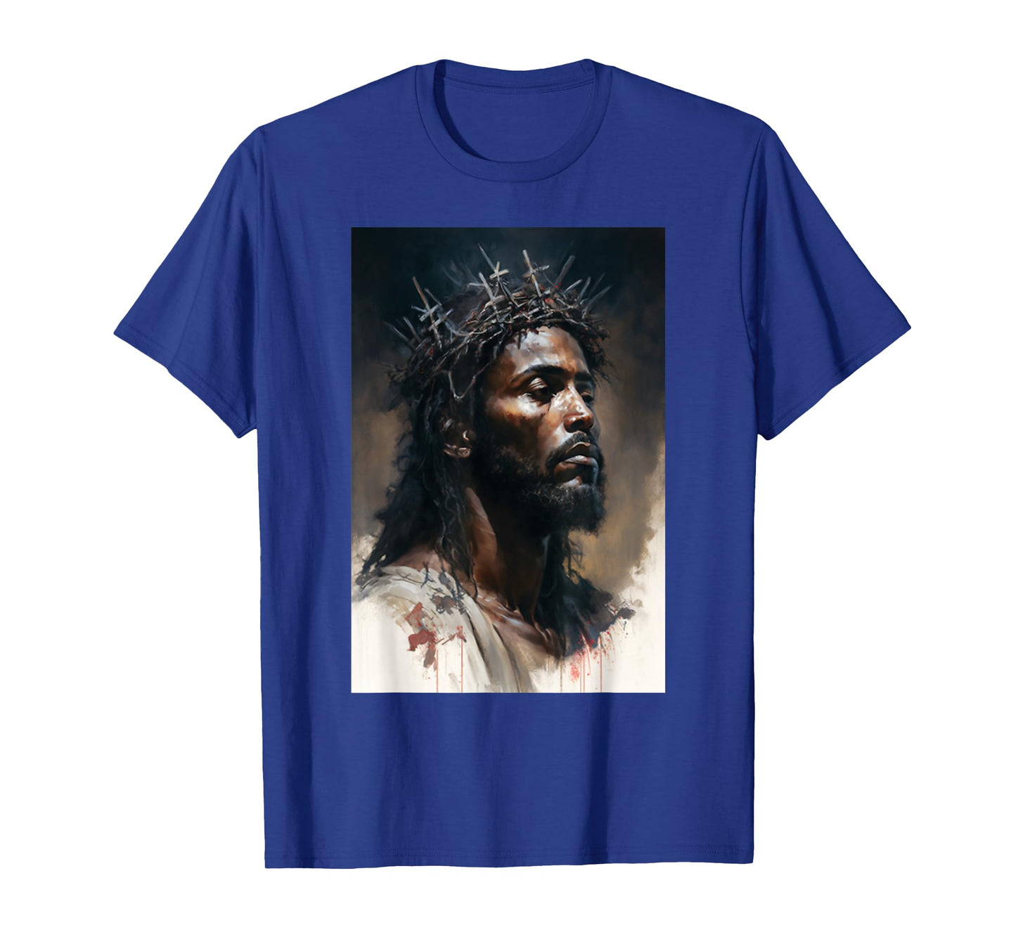 Funny Black Christ African American Jesus With Crown Art T-Shirt