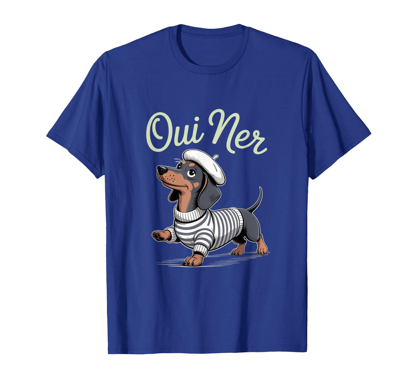 Oui Ner Dachshund Wiener Dog French Humor Funny Sausage Dog T-Shirt