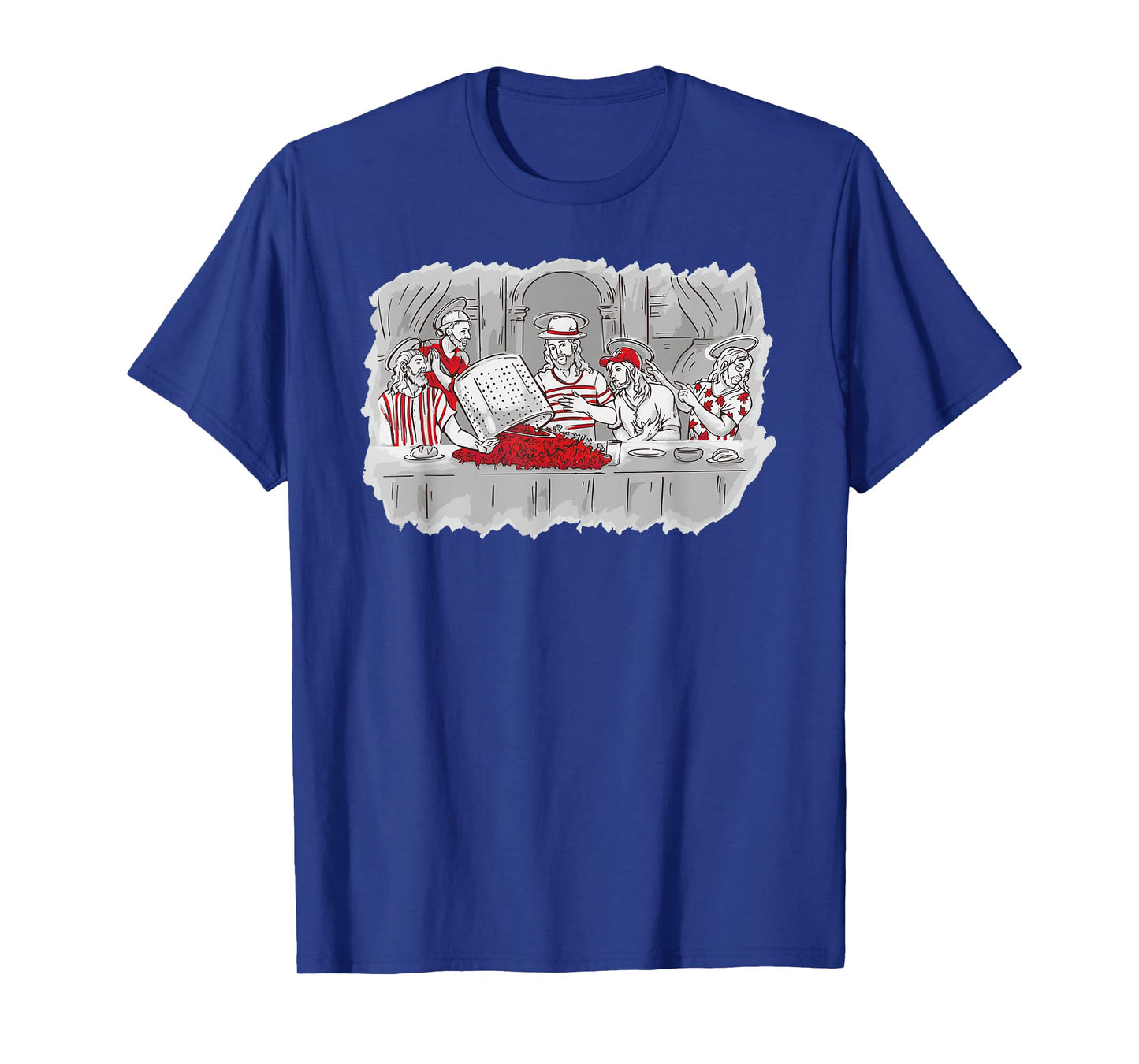 Louisiana Last Supper Funny Crawfish Boil Jesus Cajun Joke T-Shirt