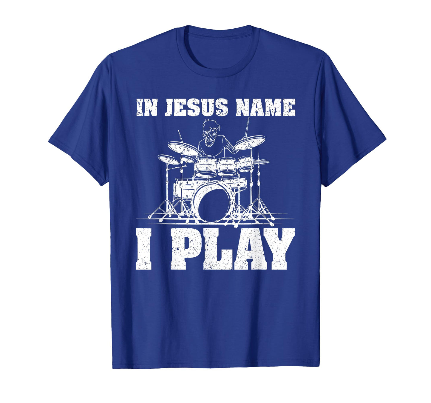 In Jesus Name I Play Christian Drummer Drum Sticks & Drums T-Shirt