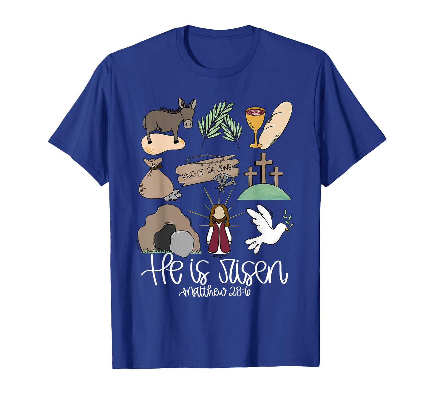 He Is Risen Christian Jesus Faith Happy Easter Men Women T-Shirt