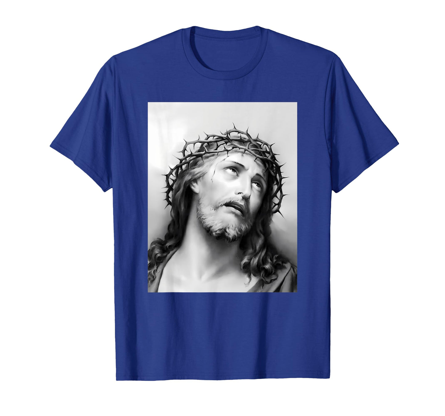 Vintage Face Of Jesus With Crown Rose Jesus Christ T-Shirt