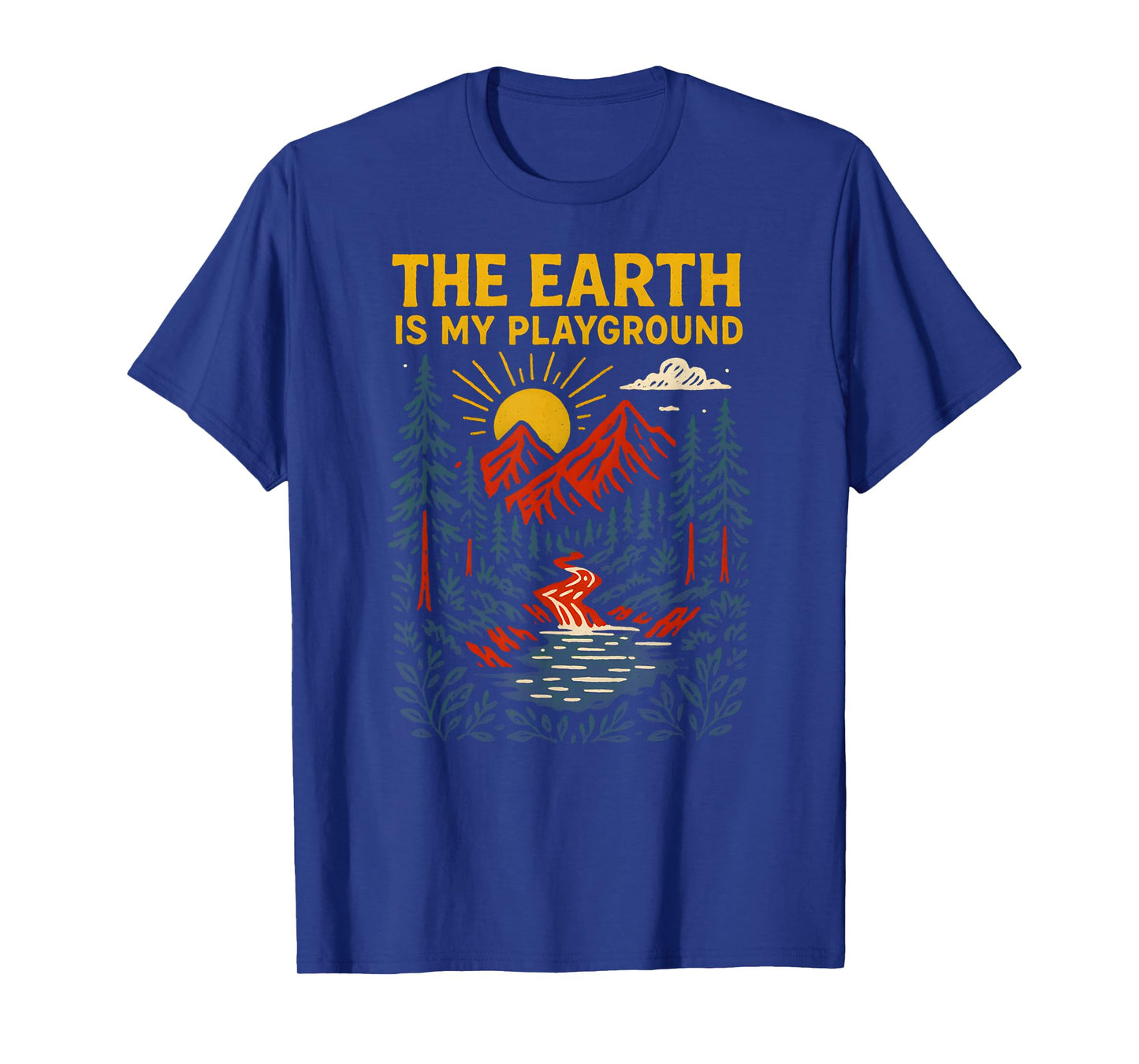 Outdoor Creation Earth is My Playground Vintage Mens Faith T-Shirt