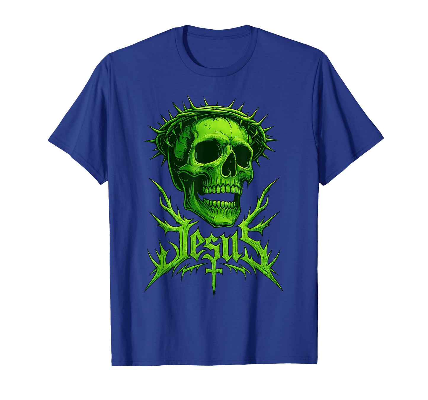 Jesus Skull Crown Christian Gothic Christcore Metal Style T-Shirt