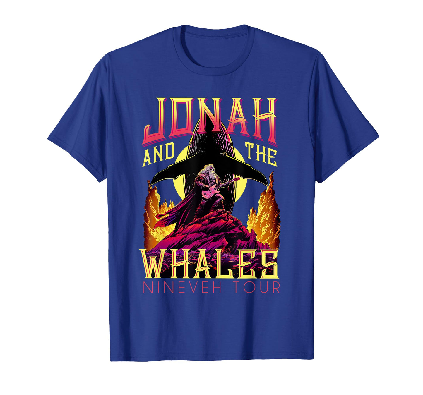 Christian Shirt for Men Jonah and Whales Funny Vintage Rock T-Shirt
