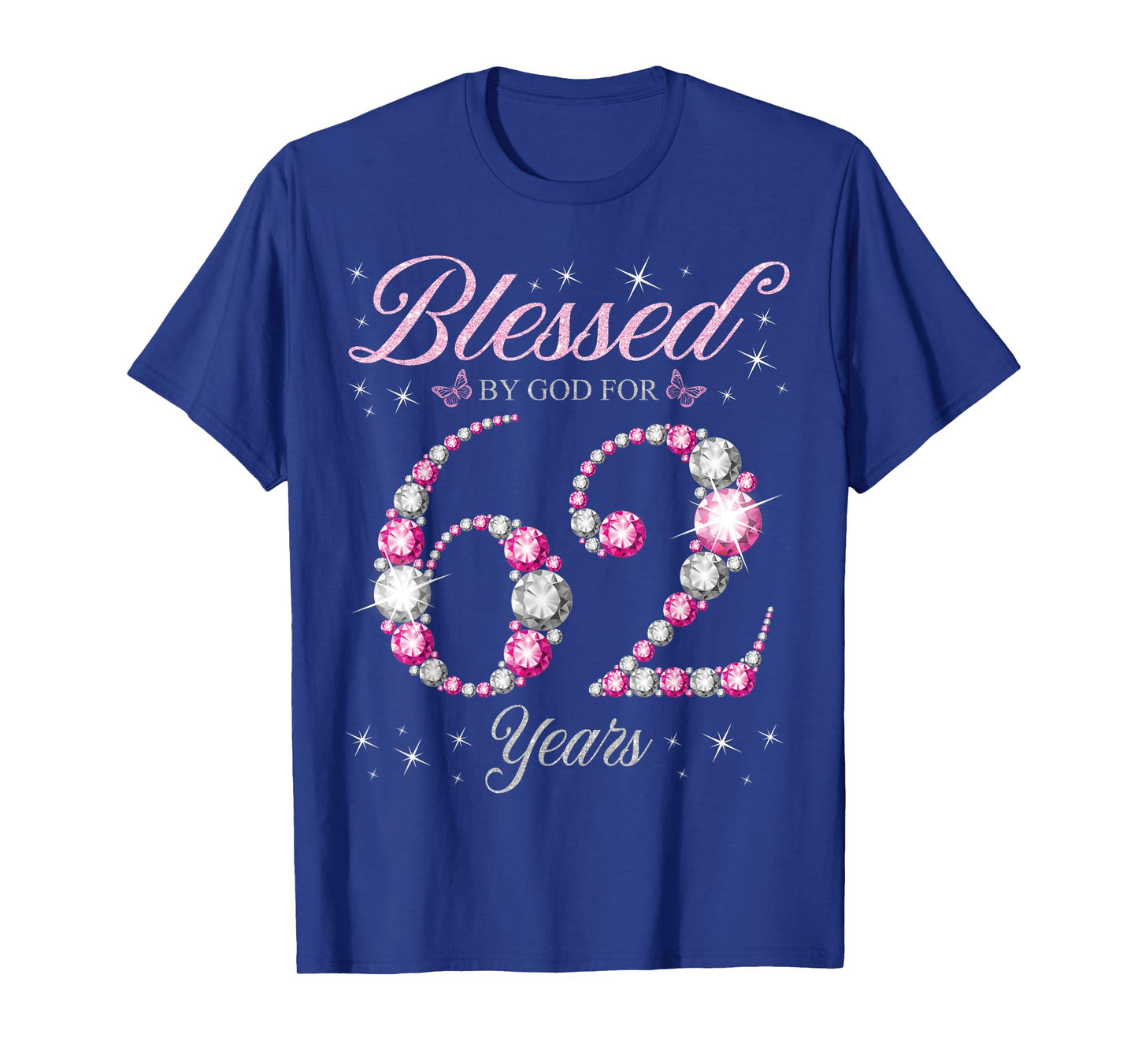 Blessed By God For 62 Years Old 62nd Birthday Party T-Shirt