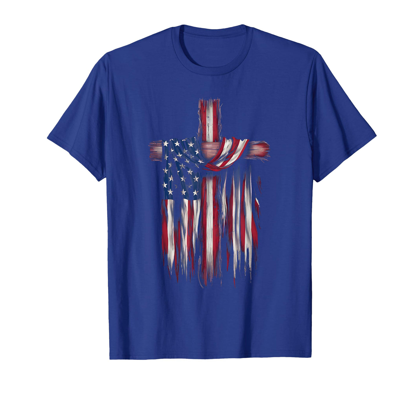 USA Flag Religious Quote 4th of July Christian Faith Women Men T-Shirt