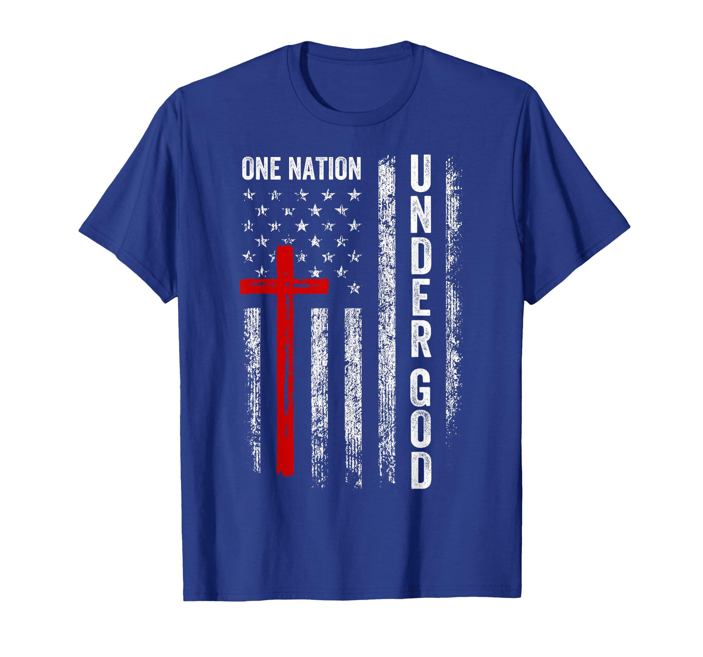 USA Flag Christian Faith Family Freedom Dad Men 4th Of July T-Shirt