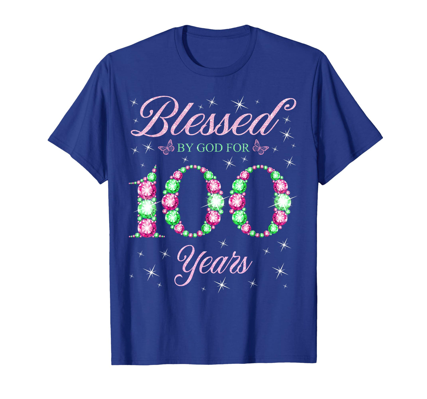 Blessed By God For 100 Years Old 100th Birthday Party T-Shirt