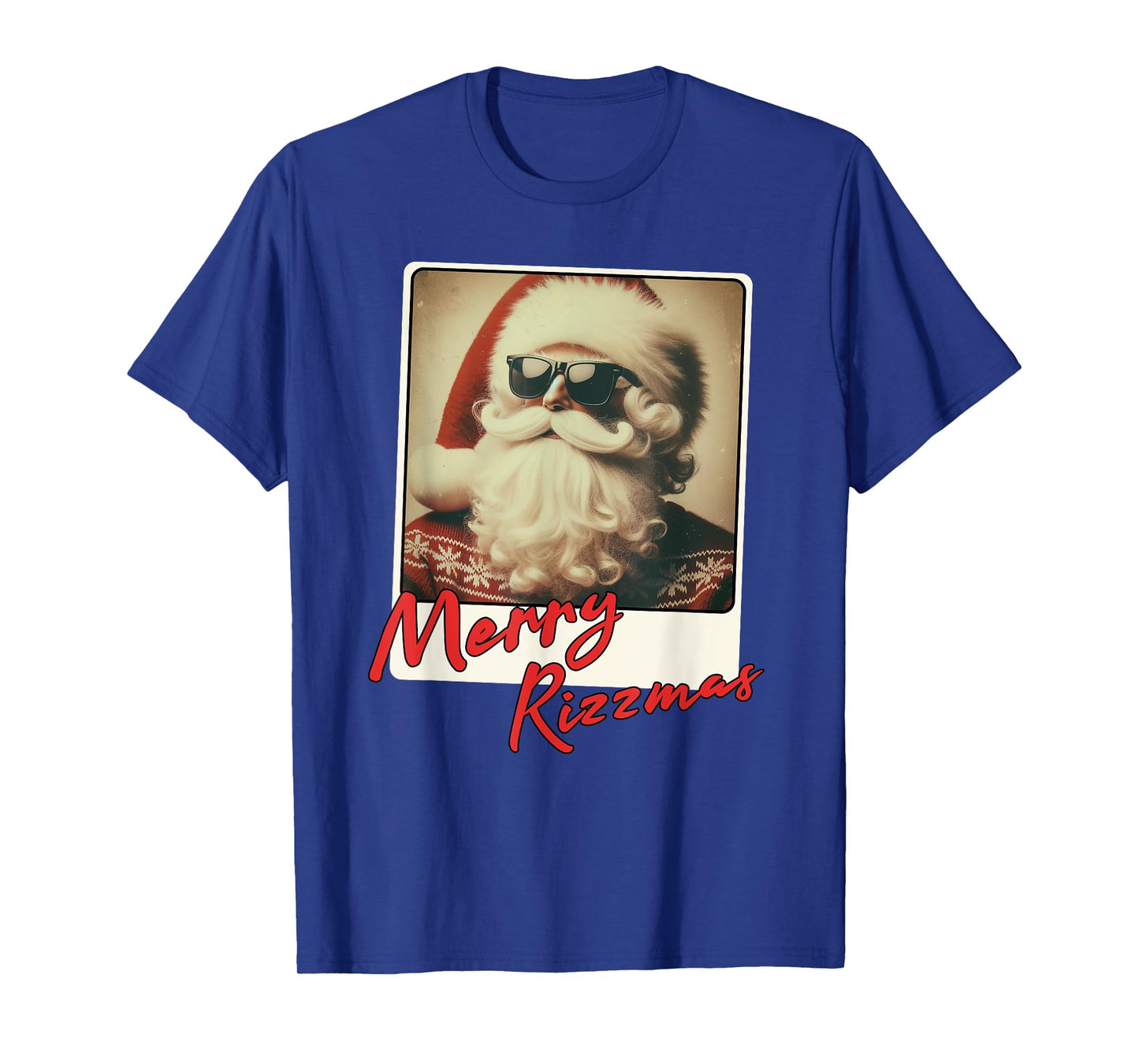 Merry Rizzmas Teens Kids Boys Vintage Christmas Santa Claus T-Shirt