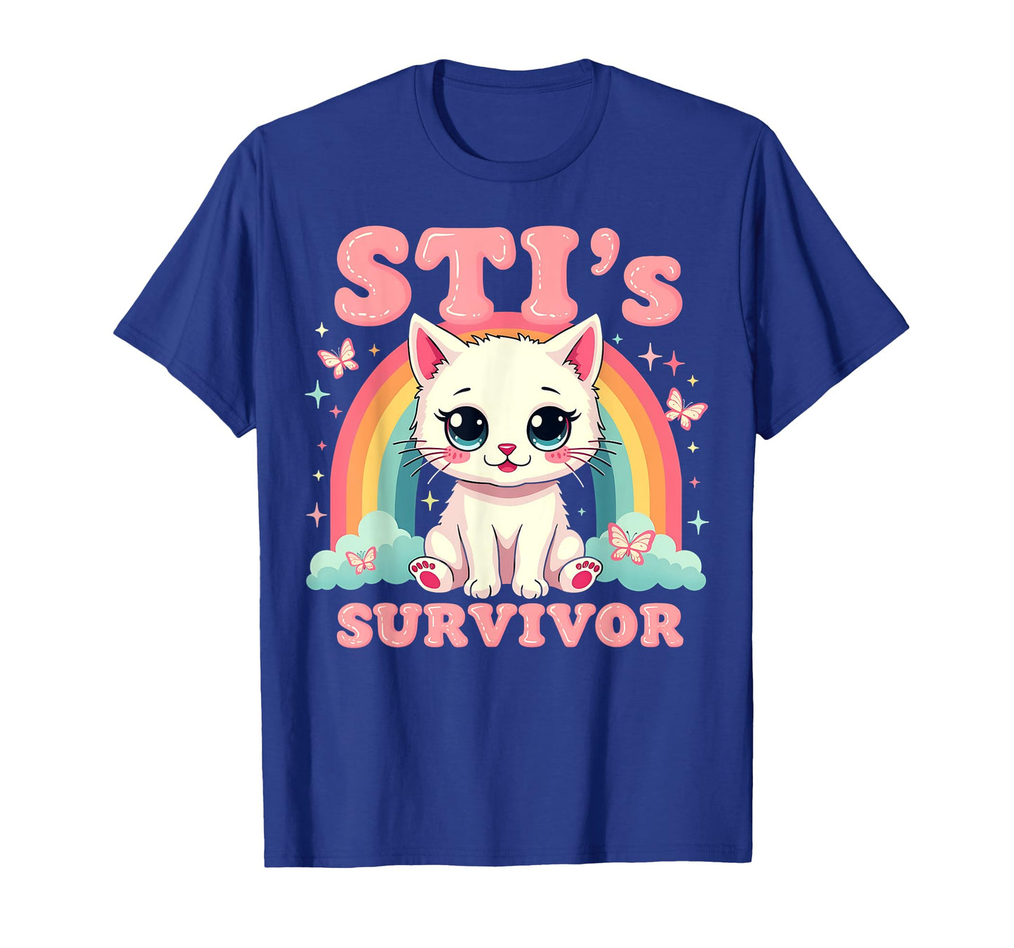 Chlamydia Survivor Cat Funny Adult Humor Inappropriate T-Shirt