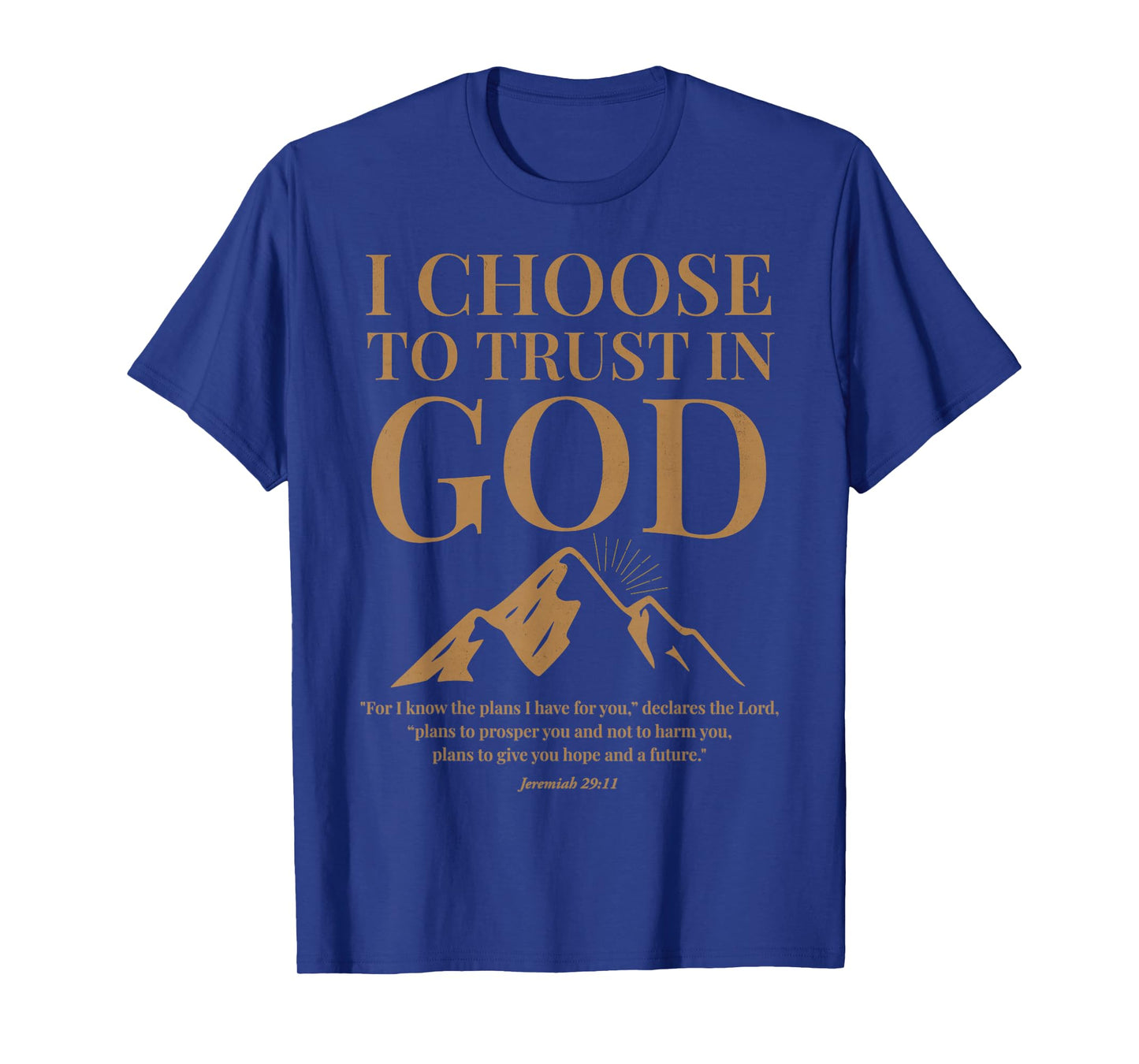 Trust in God Jeremiah 29 11 Christian Bible Verse Worship T-Shirt