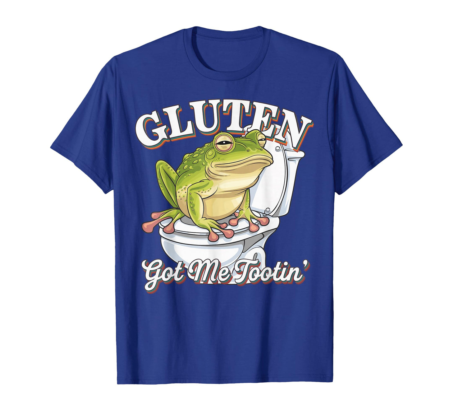 Gluten Got Me Tootin, Funny Gluten Fart Frog T-Shirt