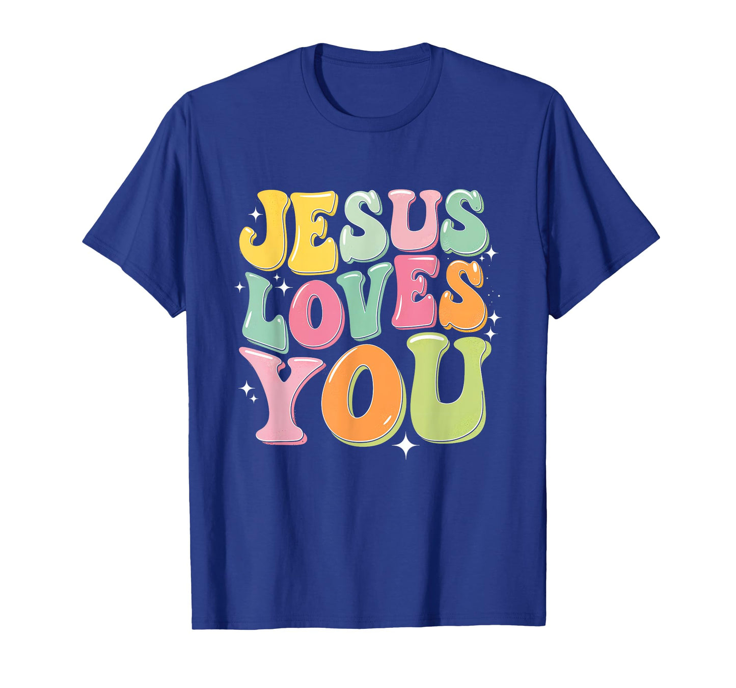Jesus Loves You Retro Colorful Faith Inspiration T-Shirt