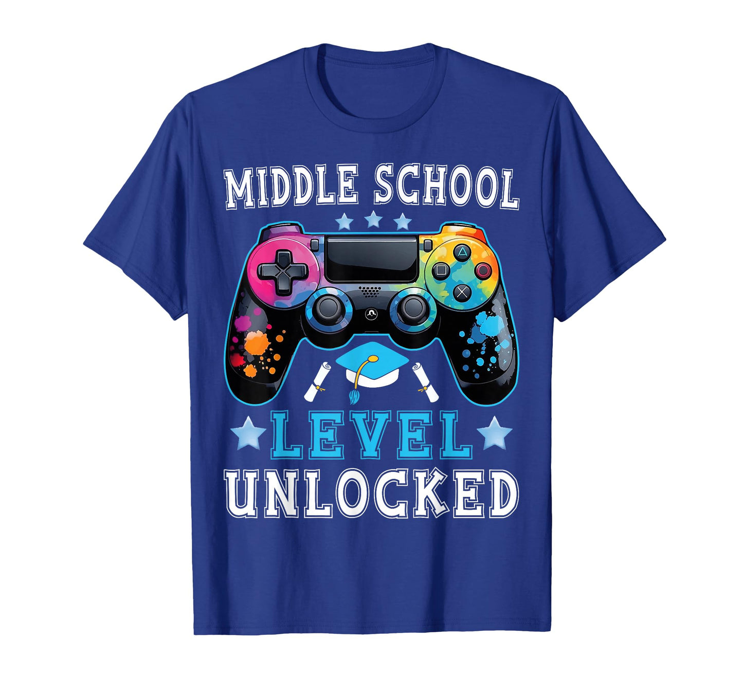 Middle School Level Unlocked Gamer First Day Back To School T-Shirt