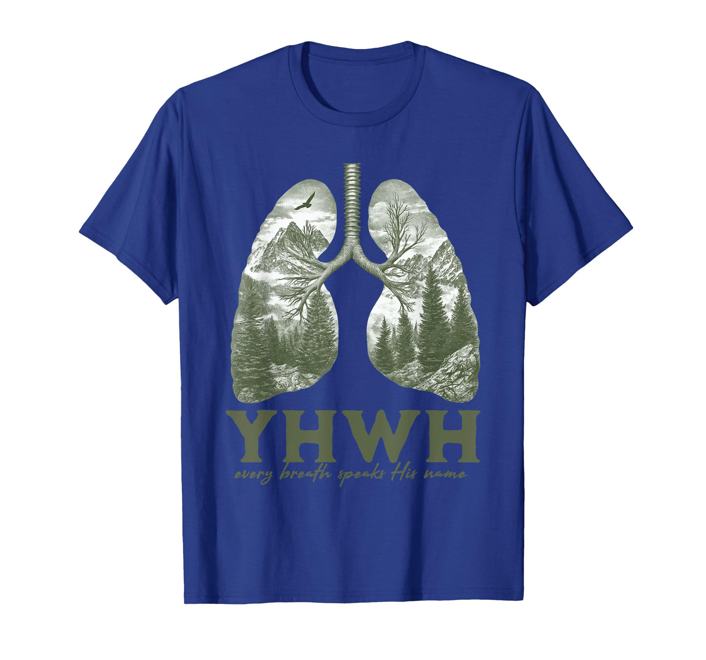 Floral Lung Christian Our Very Breath Speaks His Name YHWH T-Shirt