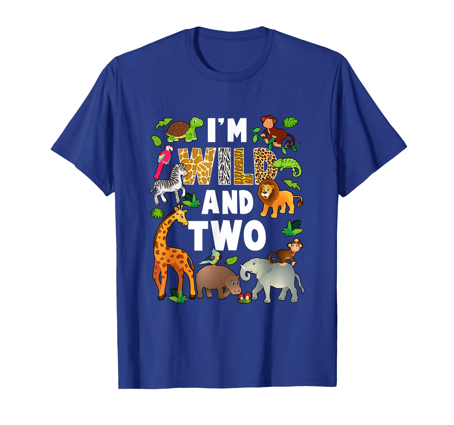 I'm Wild And Two 2 Year Old 2Nd Birthday Safari Jungle T-Shirt
