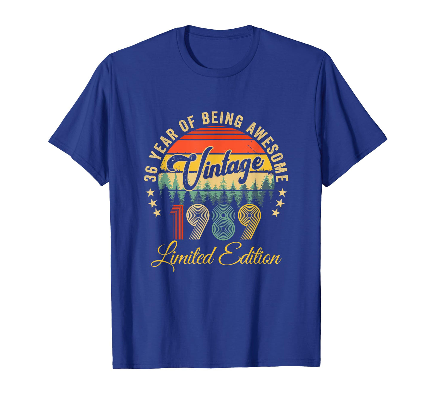 Vintage 1989 Limited Edition 36 Year Old 36Th Birthday T-Shirt