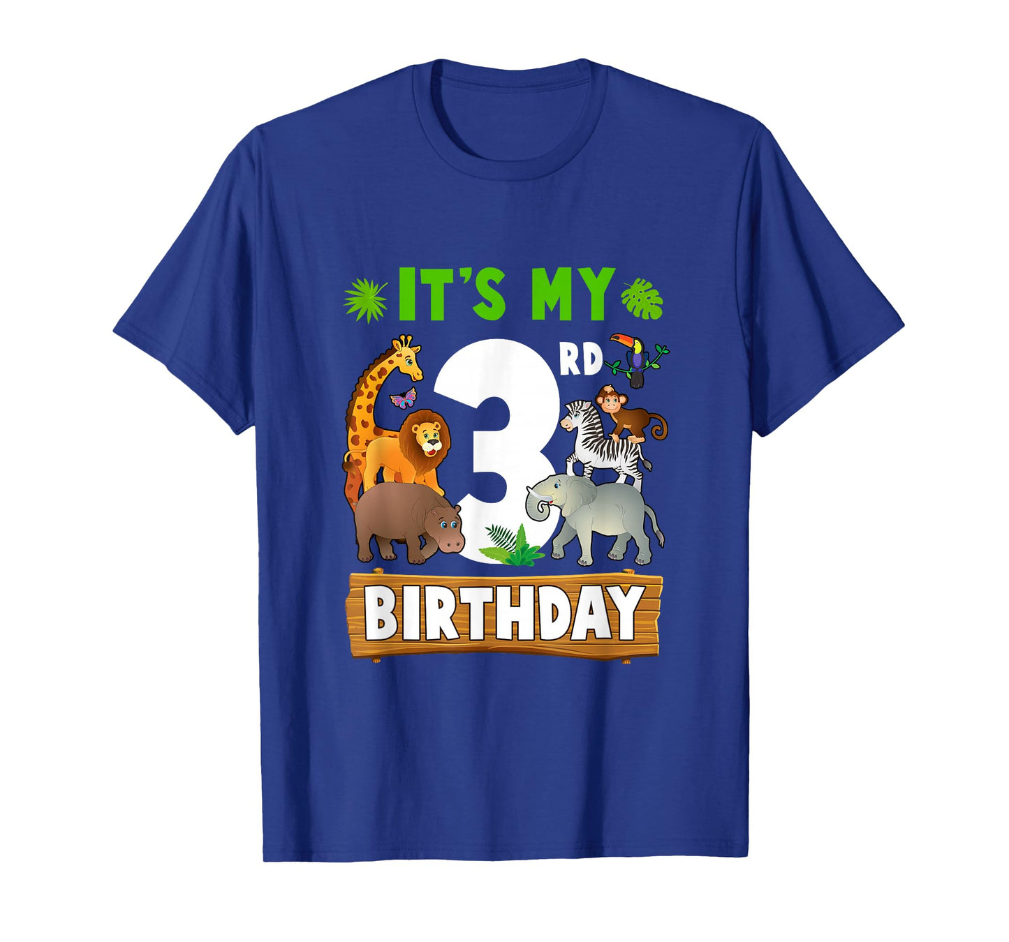 It's My 3Rd Birthday Zoo Jungle Safari 3 Years Old Birthday T-Shirt