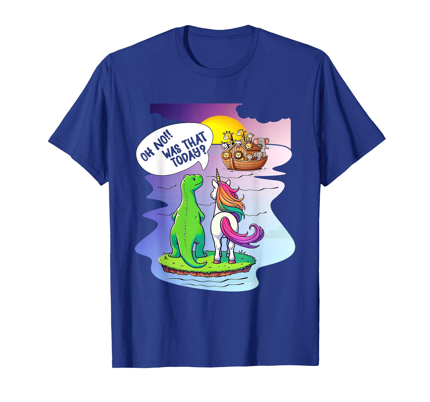 Noah Ark Christian Bibble Pun Last Unicorn Dinosaur Jesus T-Shirt