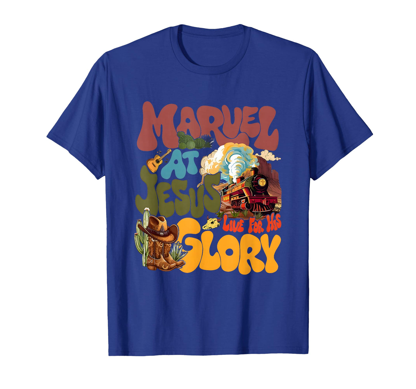 Christian Camp VBS 2025 Wonder His Glory Junction Train T-Shirt