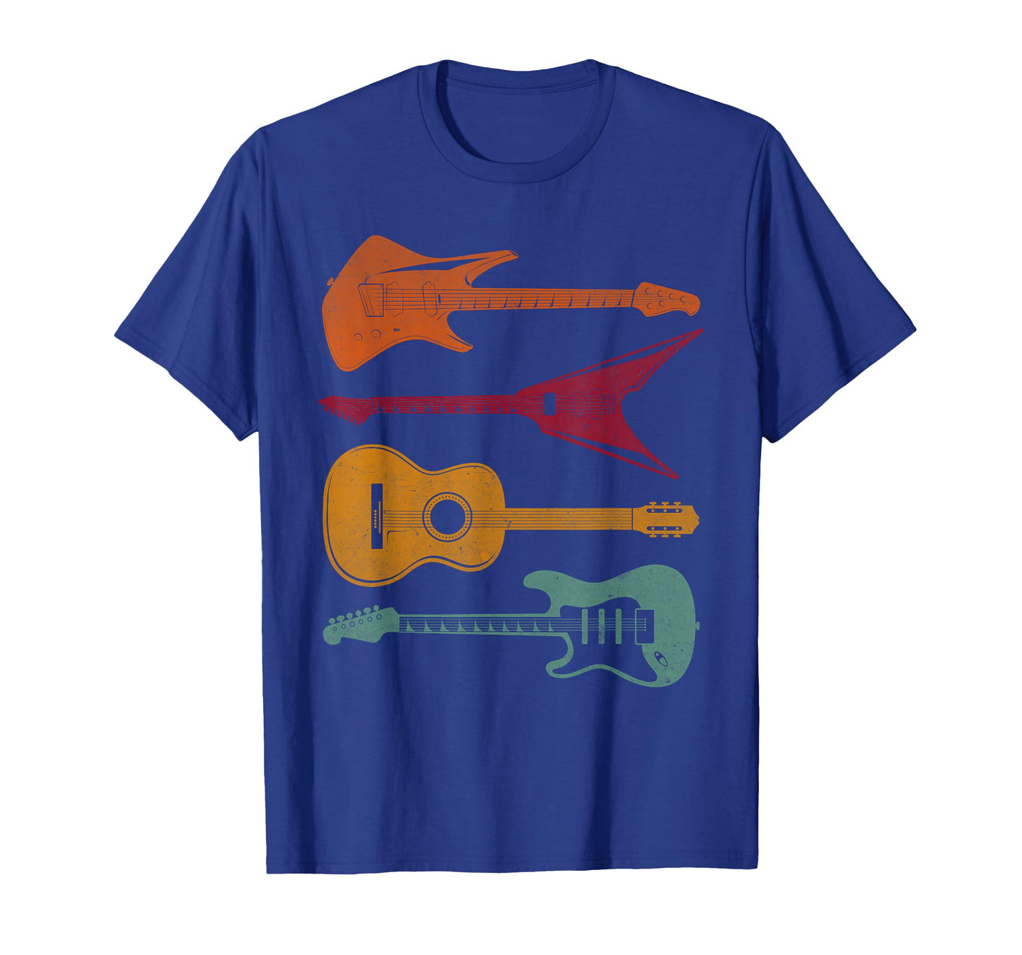Colorful Guitar Silhouette Art for Rock Music Fans Guitarist T-Shirt