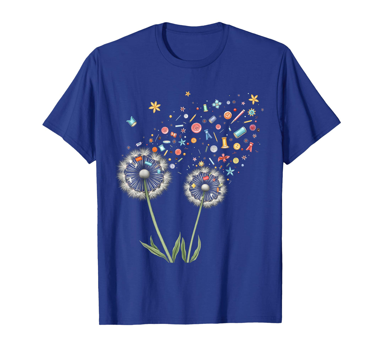 Cute Sewing Dandelion Flowers Quilting Quilter Sewer Tee T-Shirt