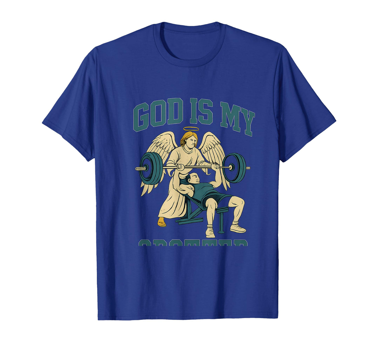 God is My Spotter Christian Gym Workout Design T-Shirt