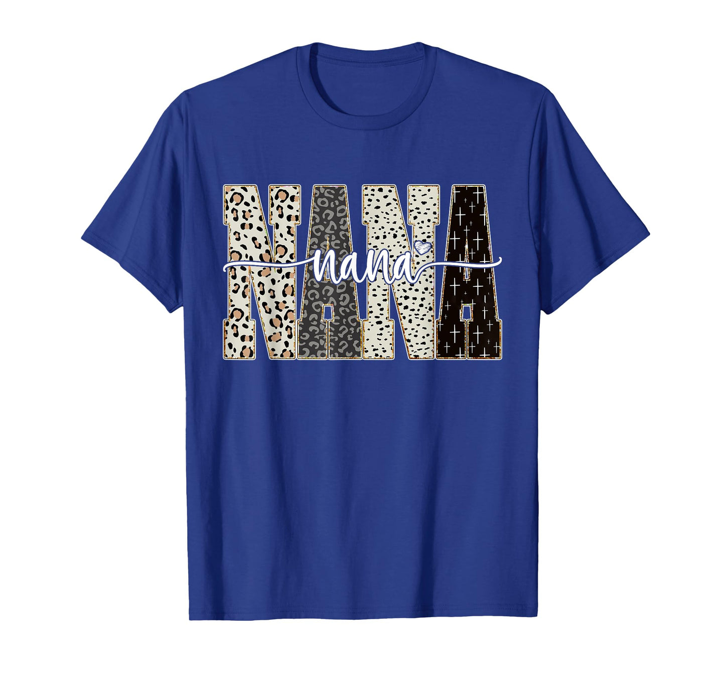 Nana Bible Leopard Cross Faith and Love Christian Christmas T-Shirt