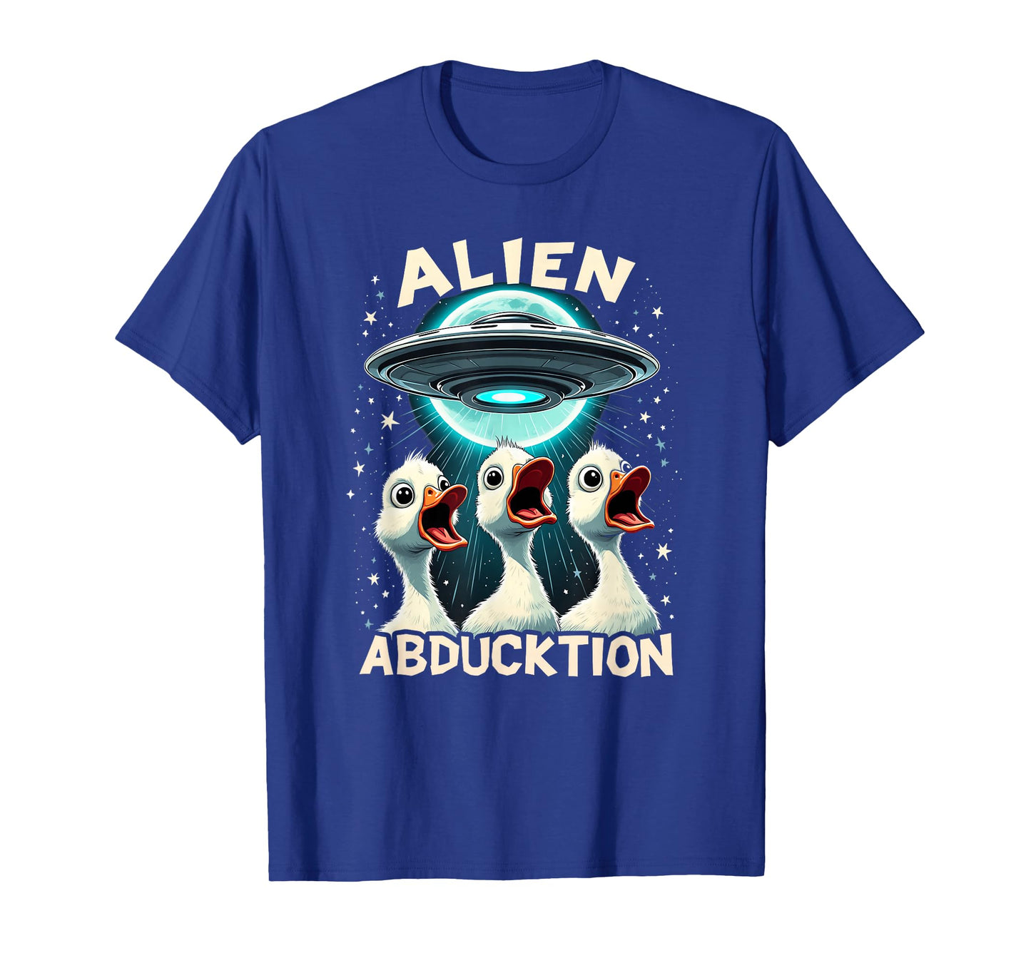 Duckling AbDUCKtion Word Joke - Funny Ducks UFO Abduction T-Shirt