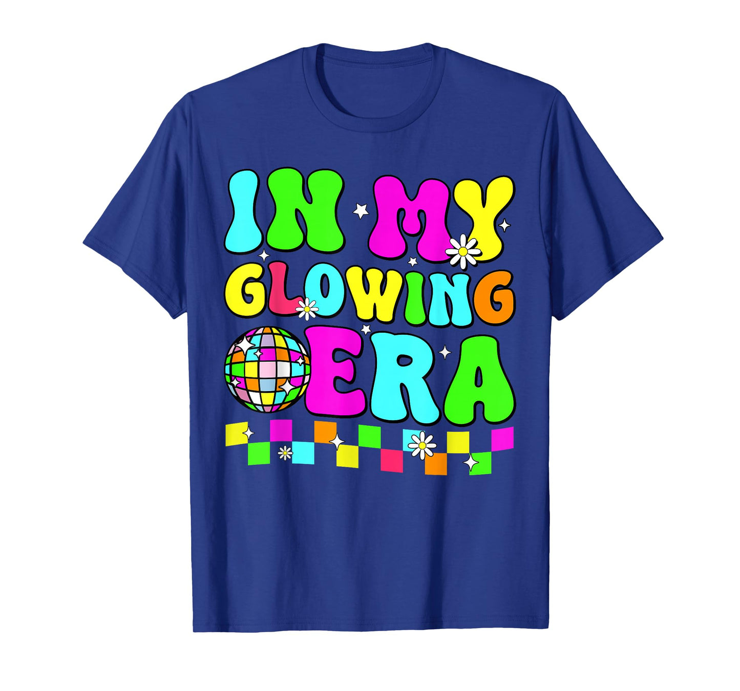 In My Glowing Era Retro Colorful Quote Group Team Tie Dye T-Shirt