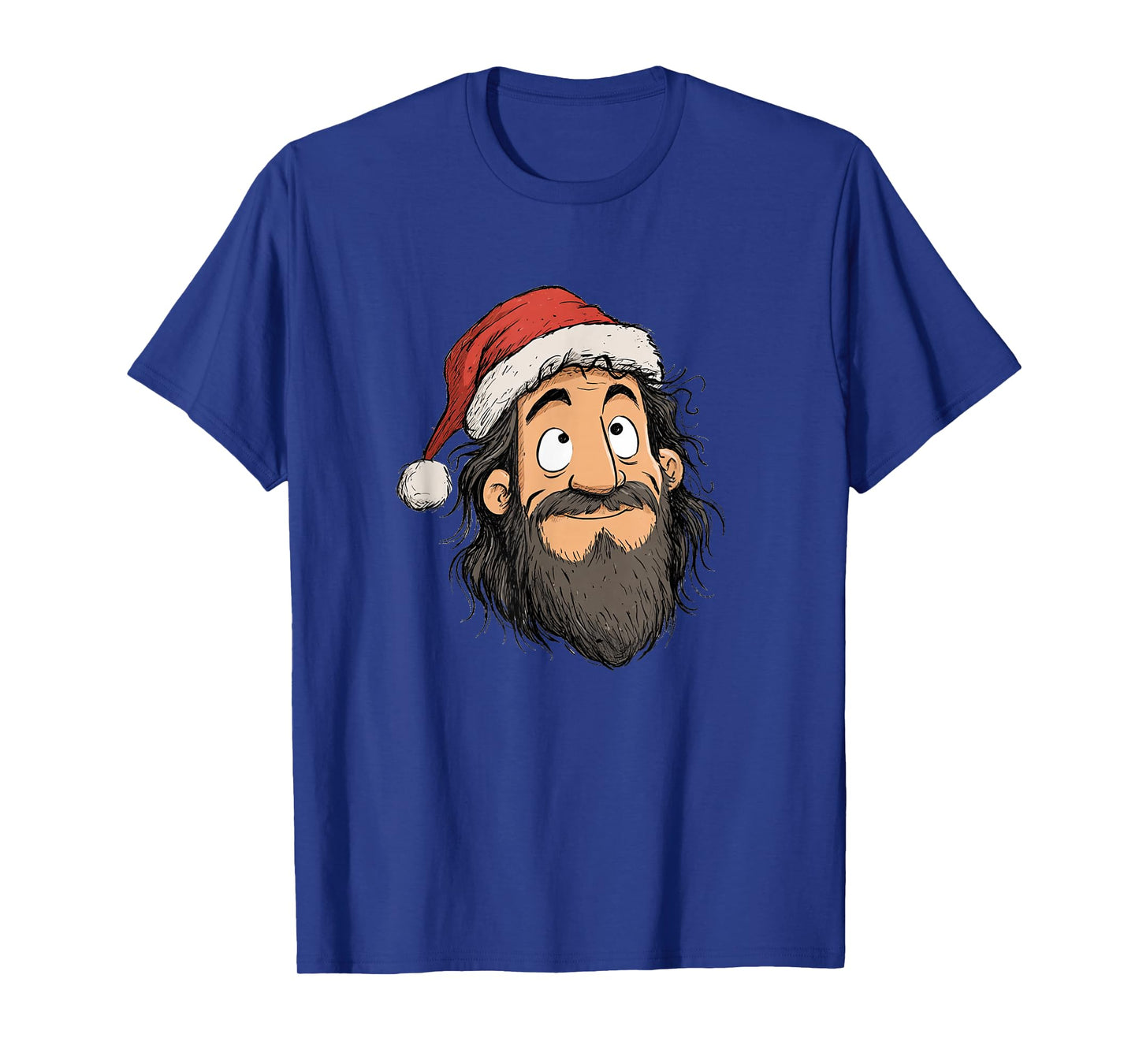 Nice Jesus Christ Face with Festive Hat for Adults and Kids T-Shirt