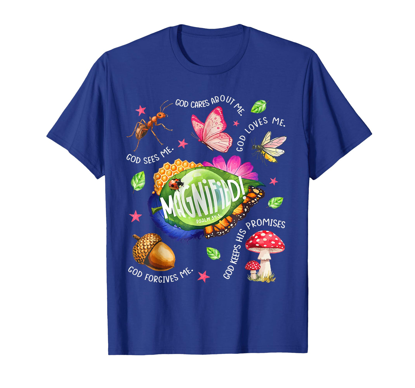 VBS 2025 Magnified Smallest Insects Adventure VBS Psalm 34:3 T-Shirt