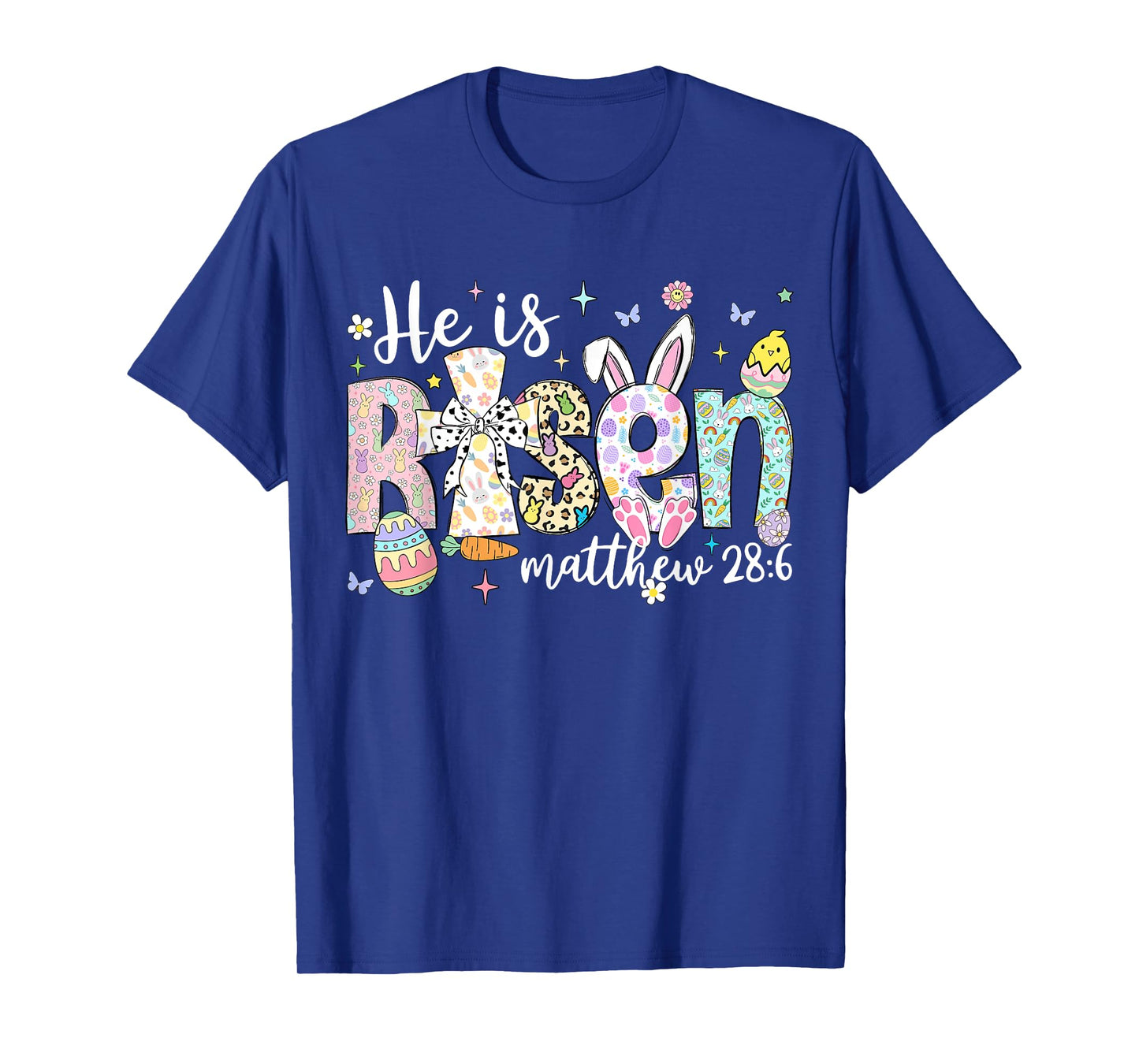 He is Risen Jesus Christian Happy Easter Women Kids Girls T-Shirt