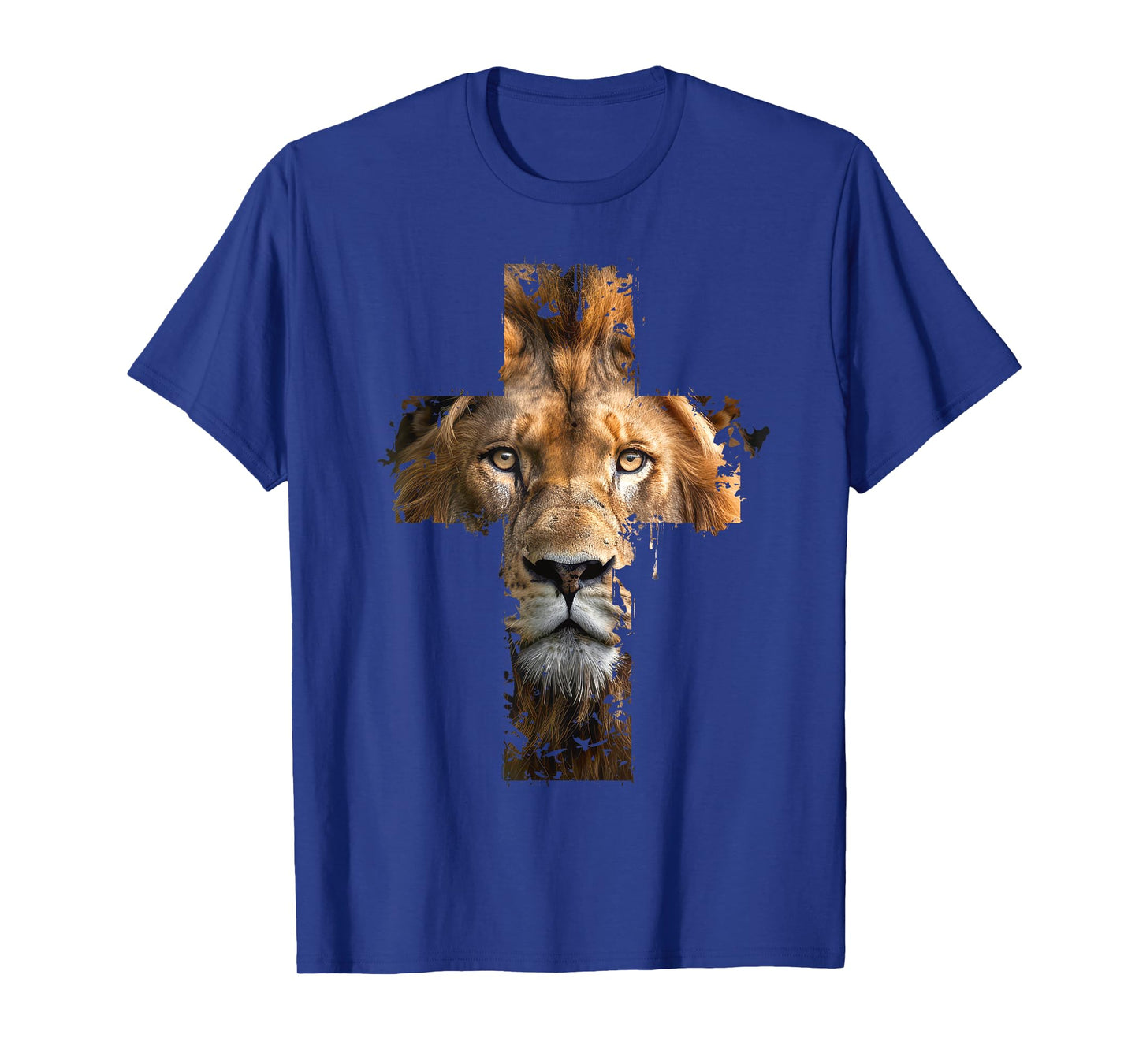 Lion of Judah Cross of Jesus Christ Christian Faith Graphic T-Shirt