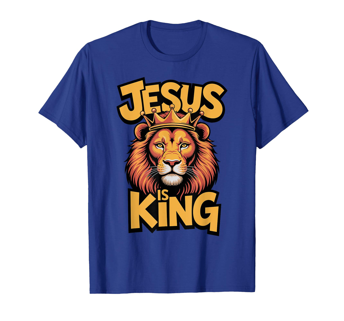 Jesus Is King Religious God Christian Faith Lion T-Shirt