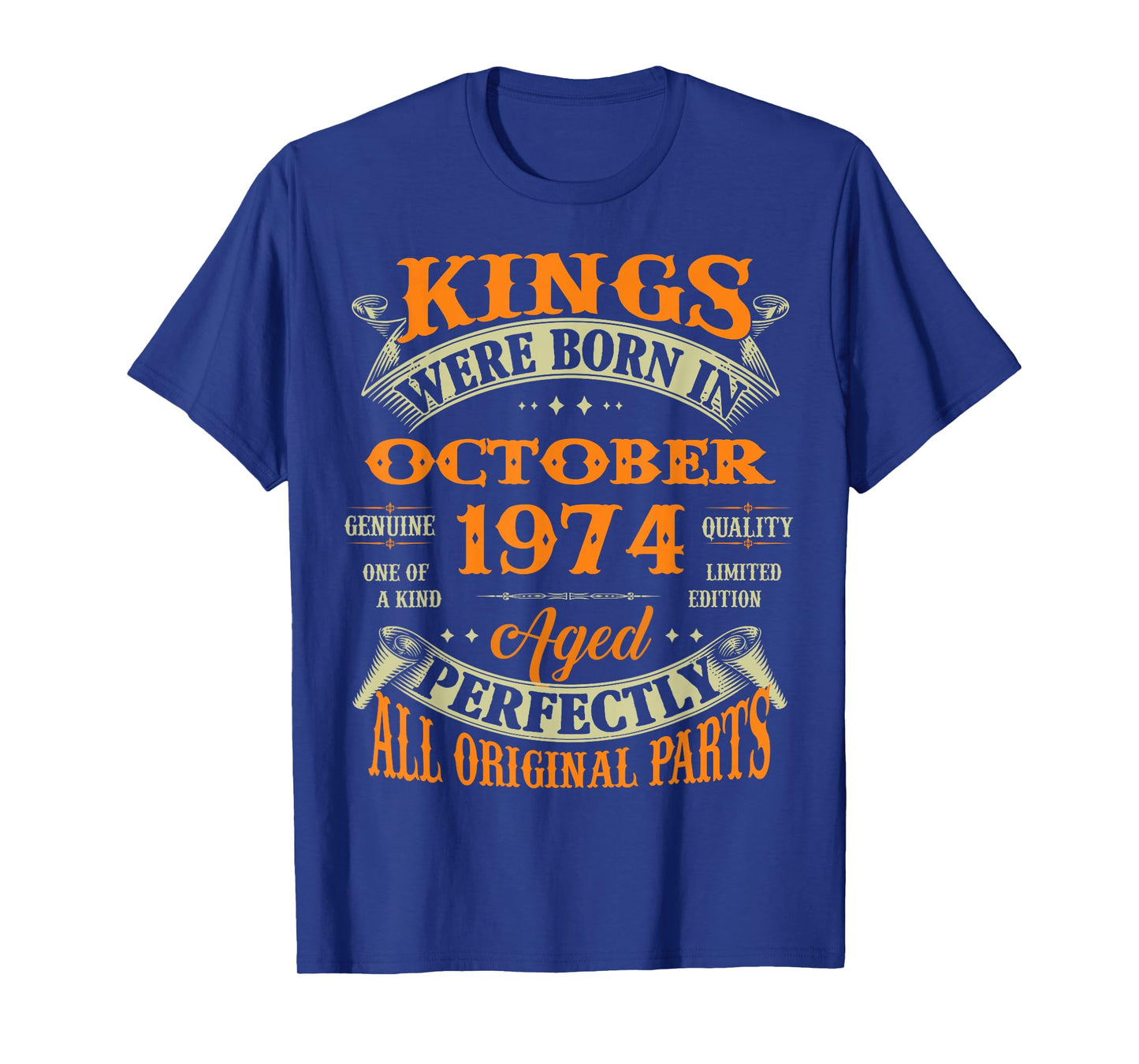 Kings Born In October 1974 51st Birthday Gift 51 Years Old T-Shirt