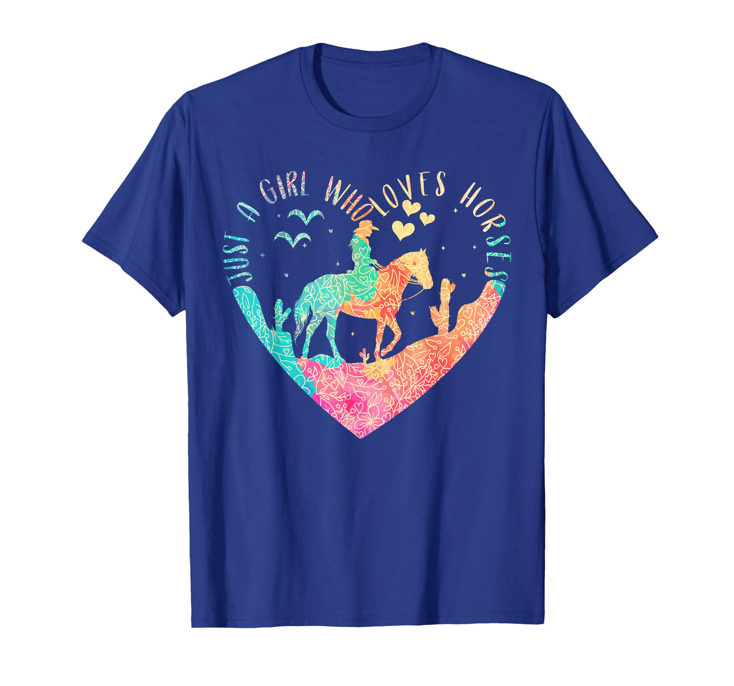 Just A Girl Who Loves Horses, Girls Horse Horseback Riding T-Shirt