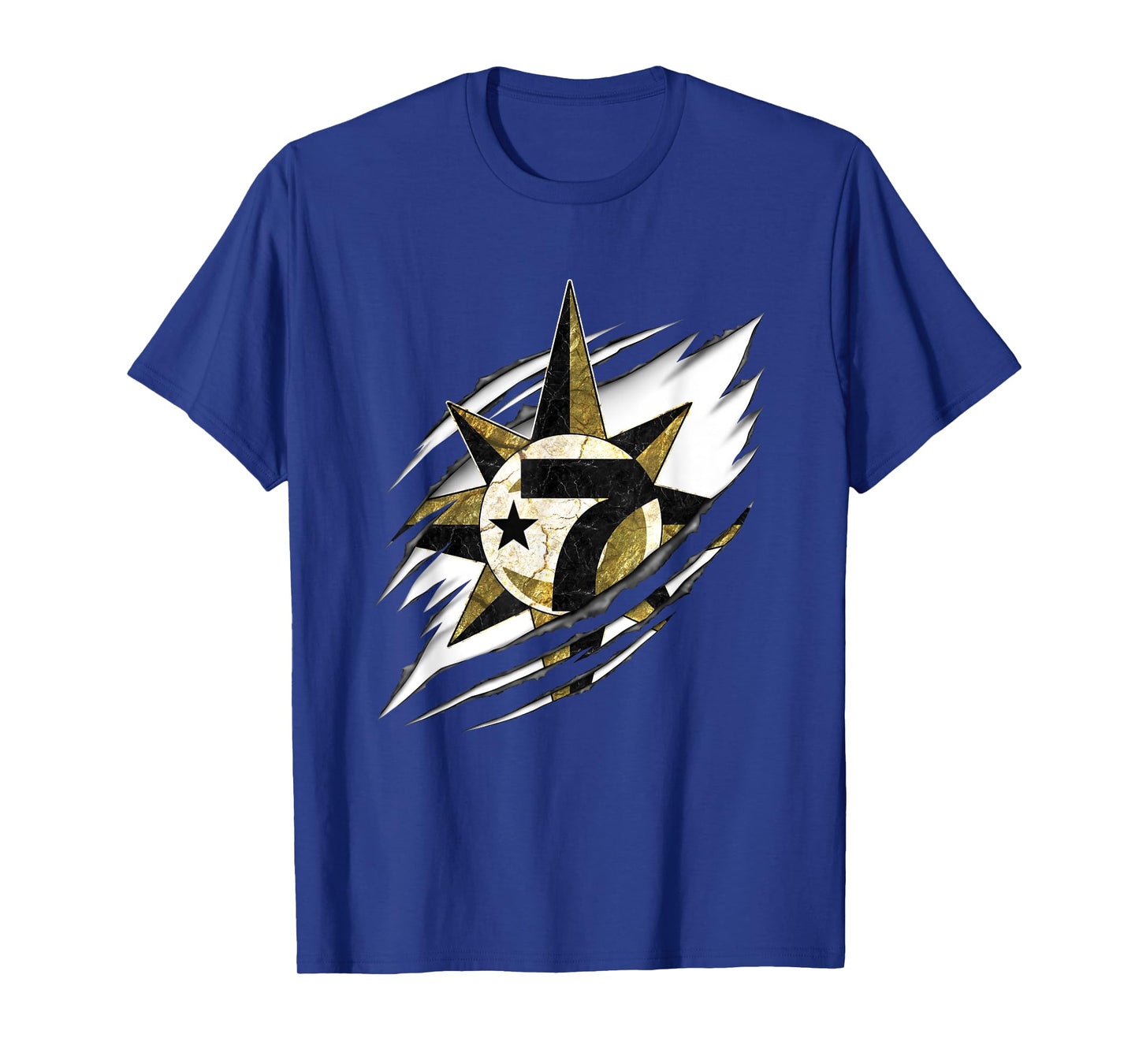 In the Name Of Allah 7 Logo Crescent Star Rip Reveal T-Shirt
