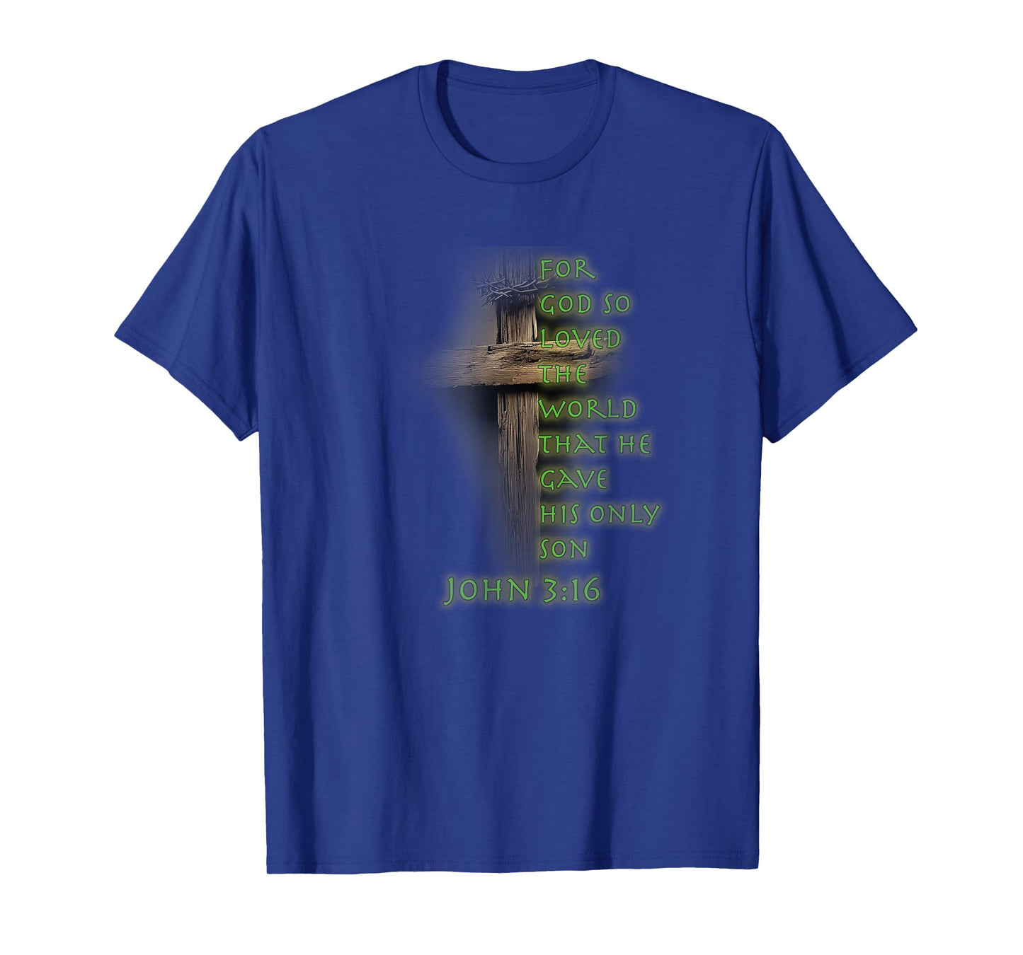 Faith Christian Cross Bible John 3:16 Reflection 0FWDEE T-Shirt