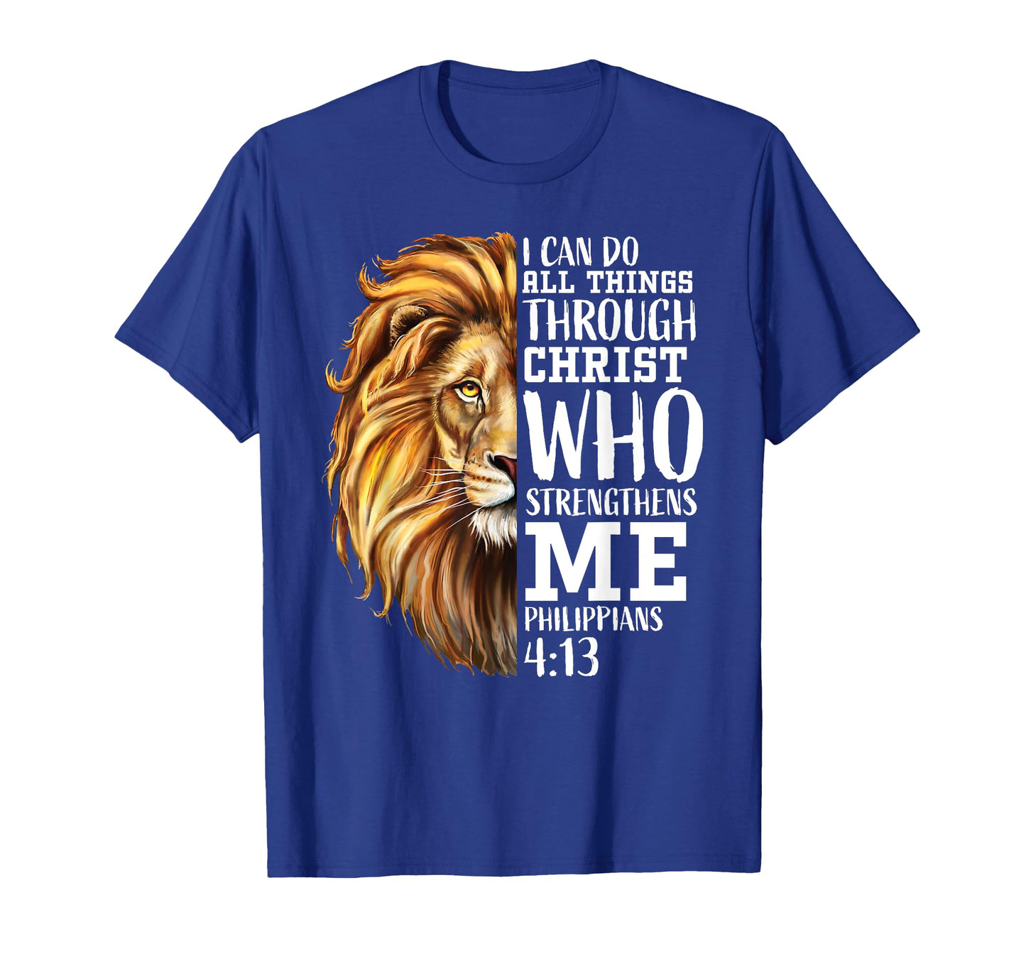 Christian Bible Verse Sayings Religious Gifts Him Lion Judah T-Shirt