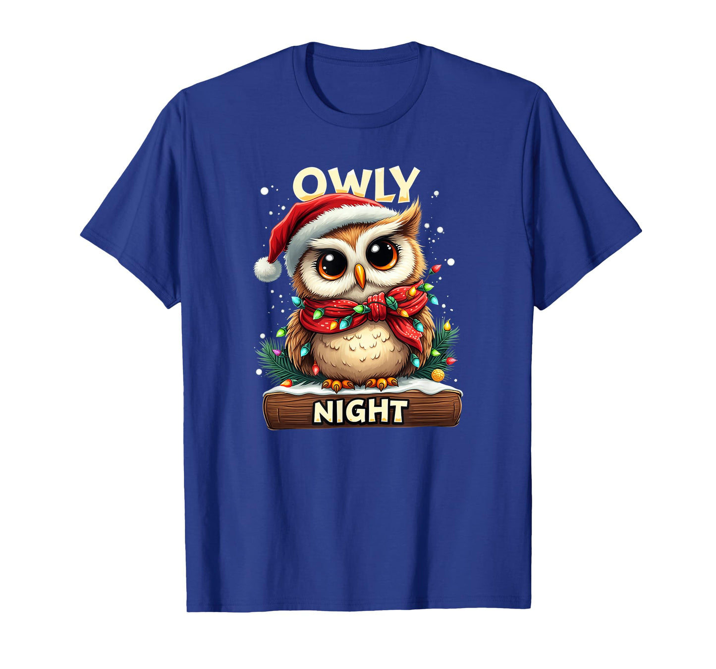 Owly Night Christmas Owl Snowflakes Bible Christian Religion T-Shirt