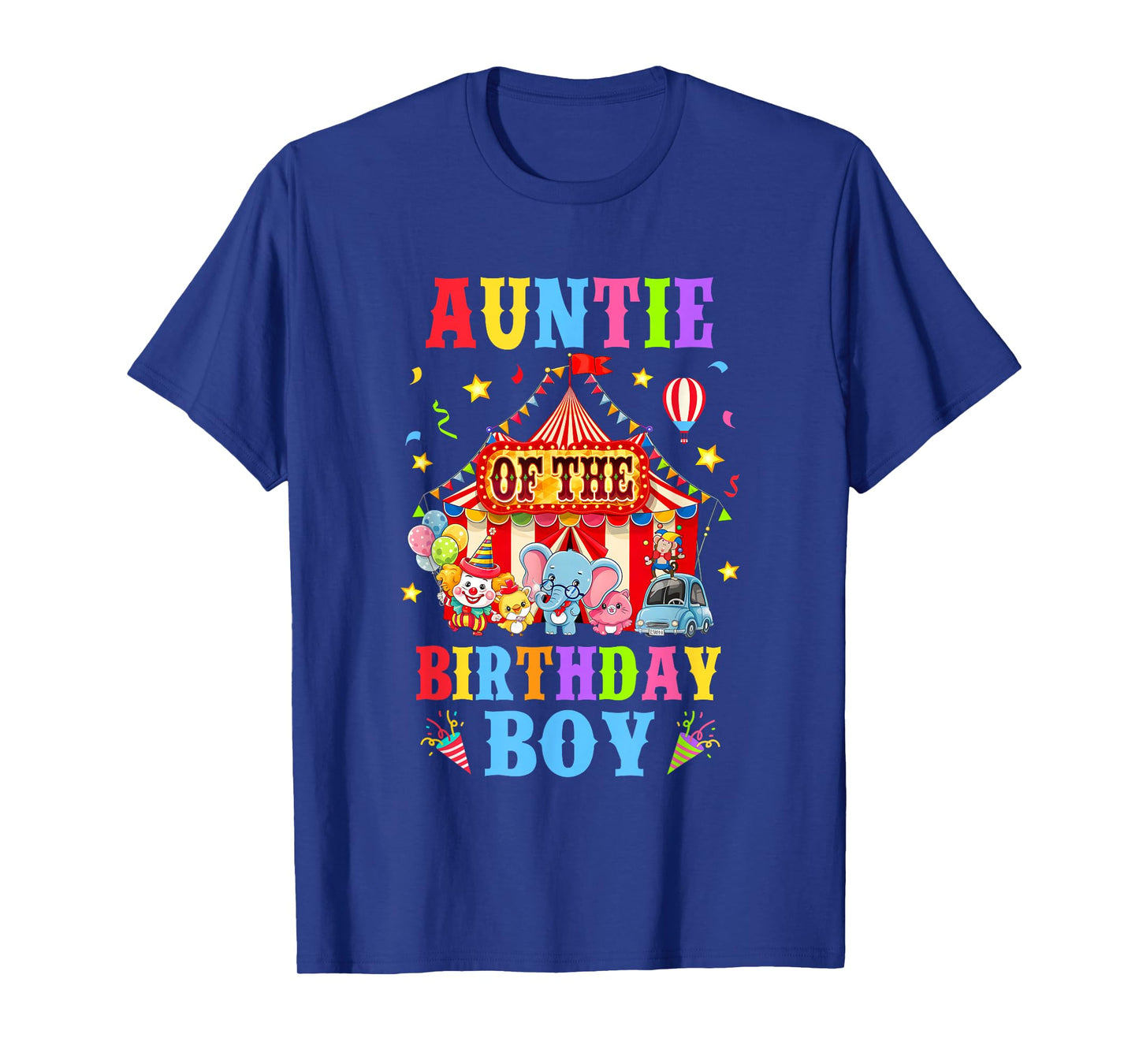 Auntie Of The Birthday For Boy Circus Carnival Theme Party T-Shirt