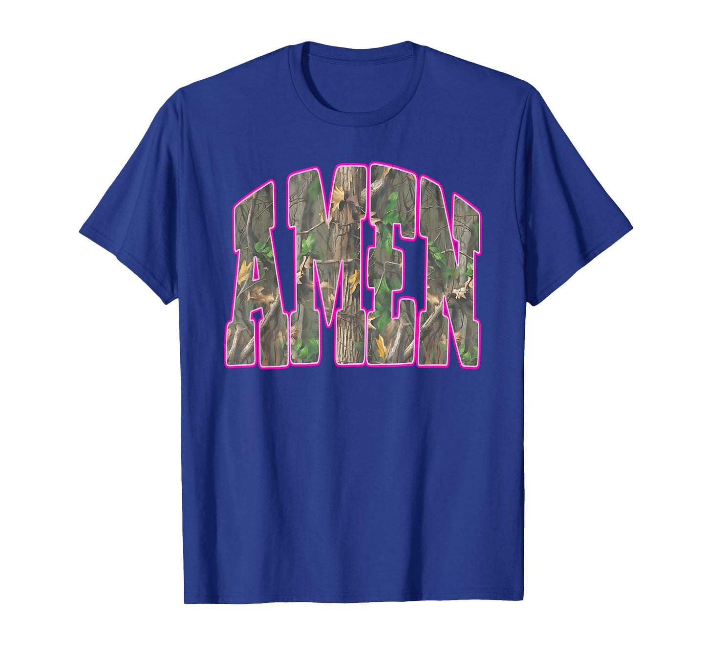 Retro Camo Amen Camouflage Religious Faith Jesus Christian T-Shirt