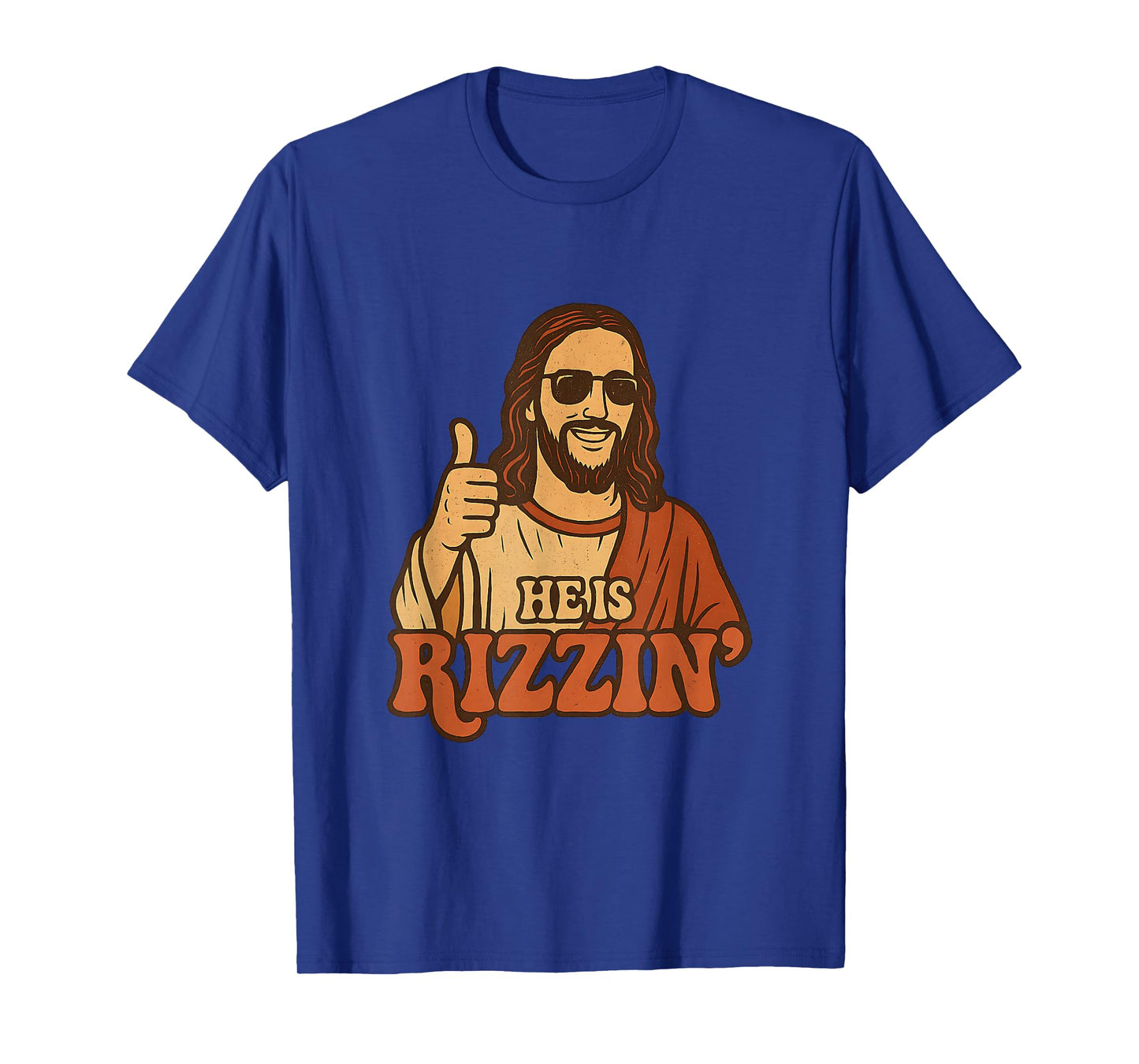 He is Rizzin Funny Jesus Christ Christian Meme Rizz Retro T-Shirt