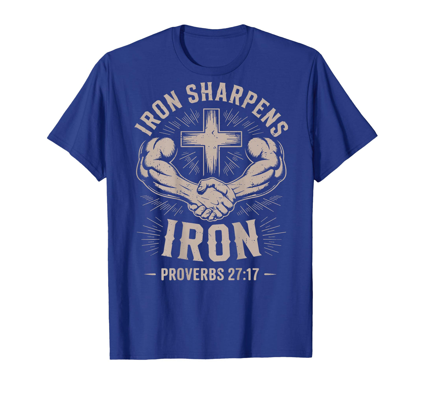 Christian Workout Iron Sharpens Iron Bible Verse Gym Jesus T-Shirt