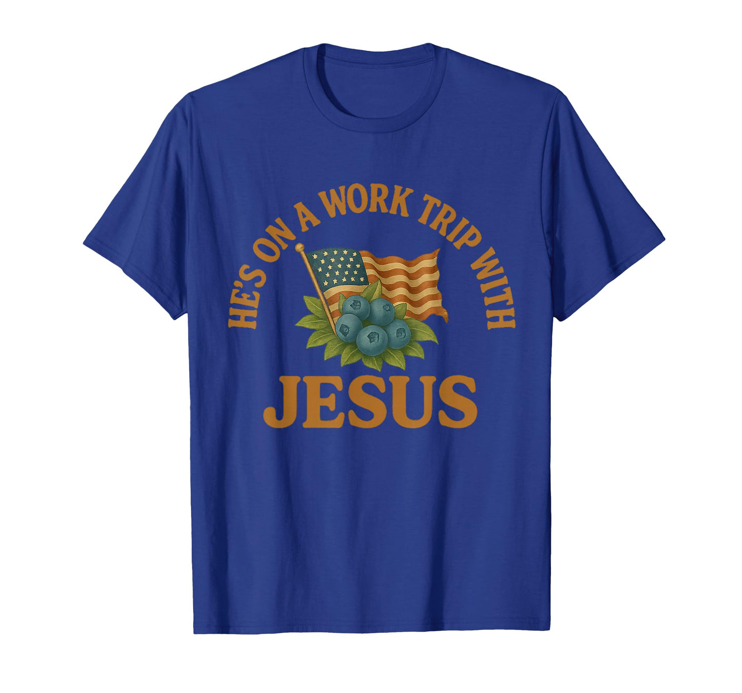 He's on a Work Trip with Jesus Christian Religious Jesus T-Shirt