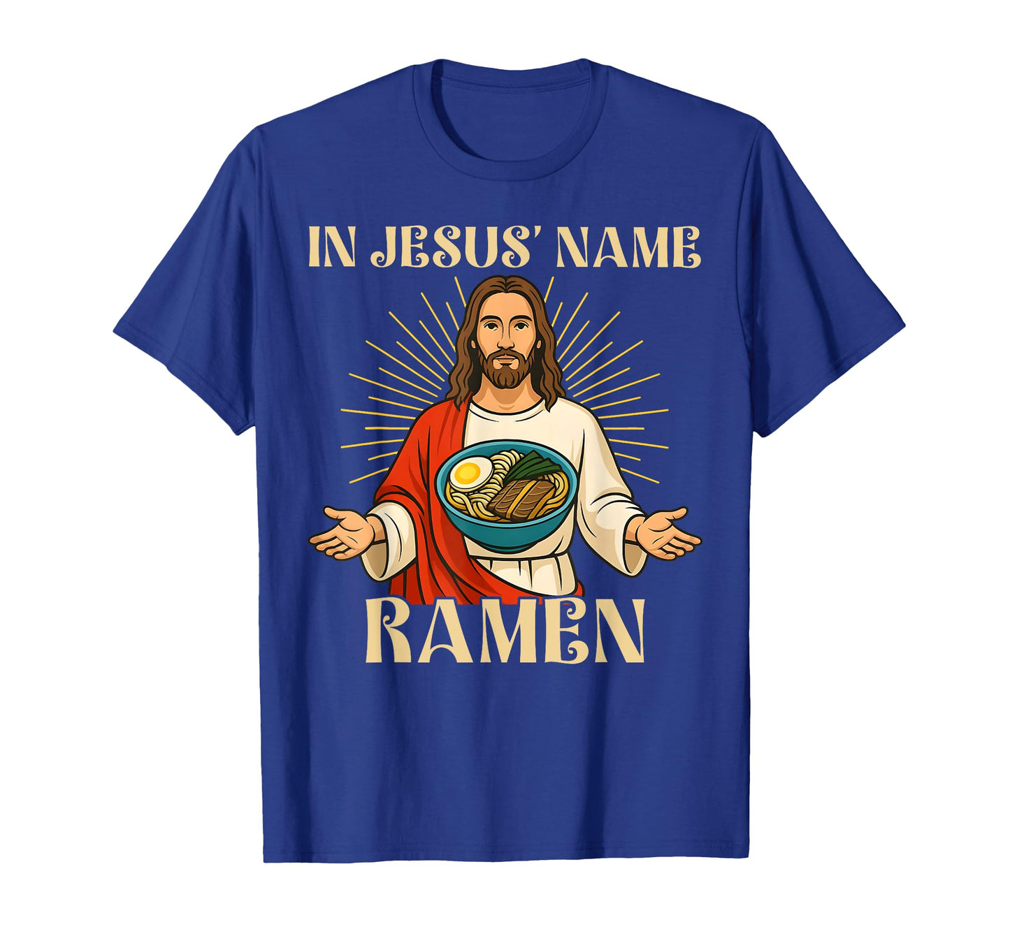 In Jesus Name Ramen Funny Faith Christian Foodie T-Shirt