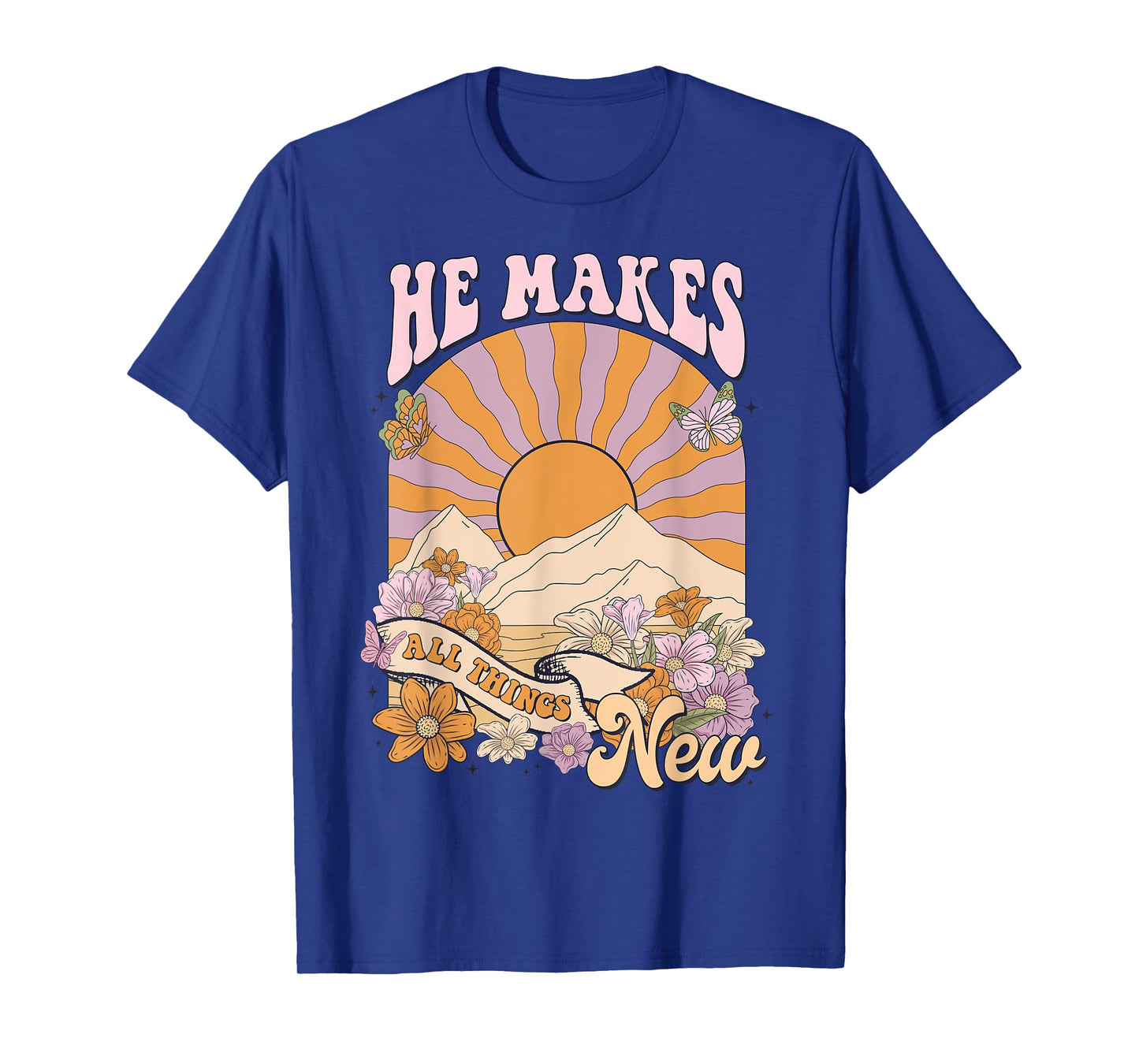 He Makes All Things New, Boho Christian Jesus, Bible Verse T-Shirt