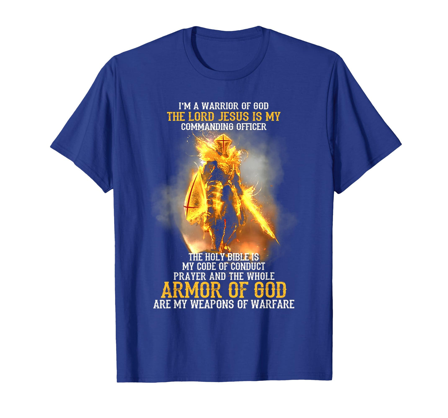I'm a warrior of god the lord jesus is my commanding officer T-Shirt